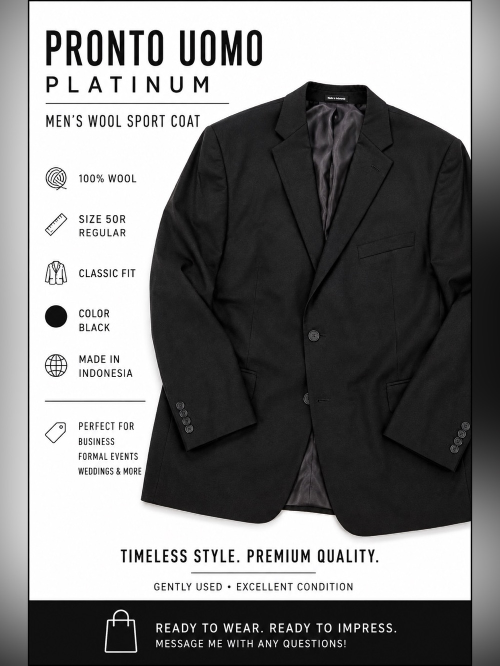 Pronto Uomo Light Blue Men’s Dress Shirt